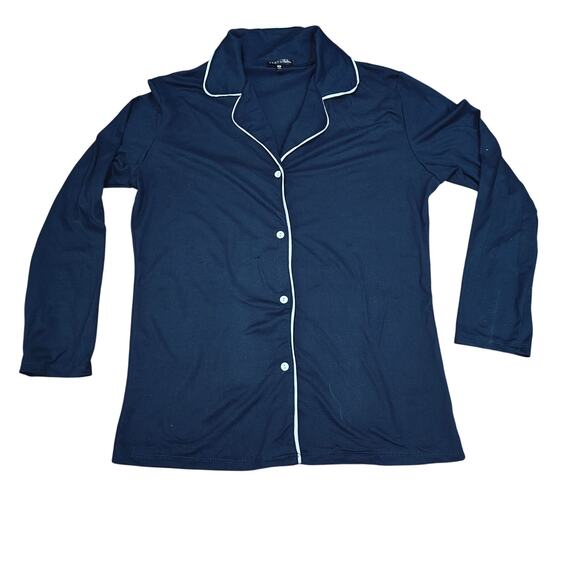 Tart Intimates Brushed Poly Navy Pajama Set Womens Small - Picture 2 of 10